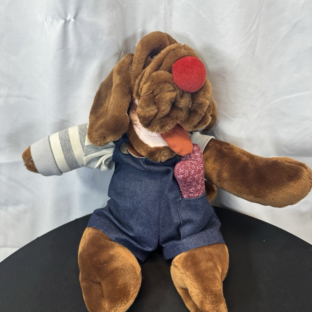 Vintage Ganz Wrinkles Puppy Boy Dog Hand Puppet‎ 17" Stuffed Animal